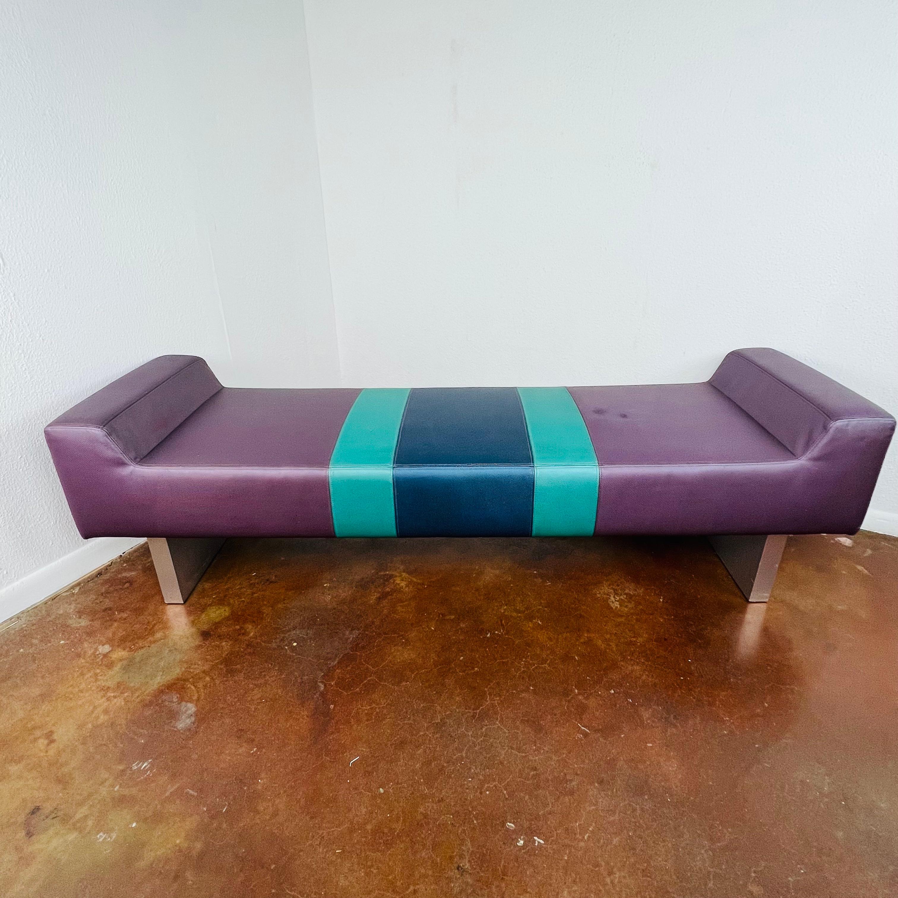 Postmodern Bench in the Style of the Memphis Group 1