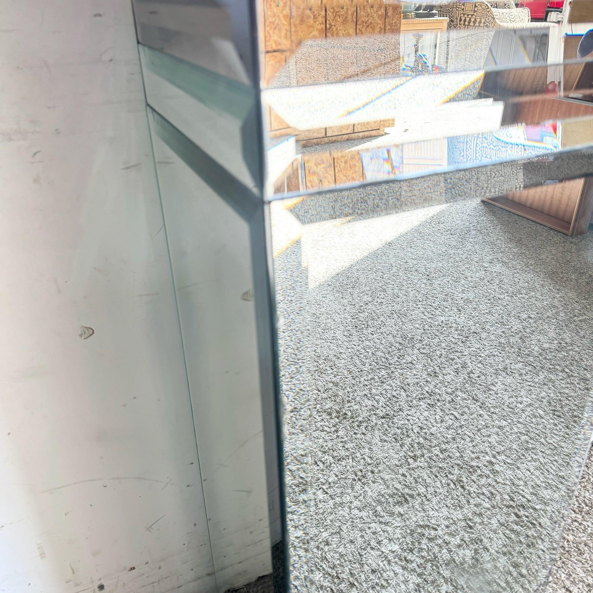 Postmodern Beveled Mirror Pedestal 2
