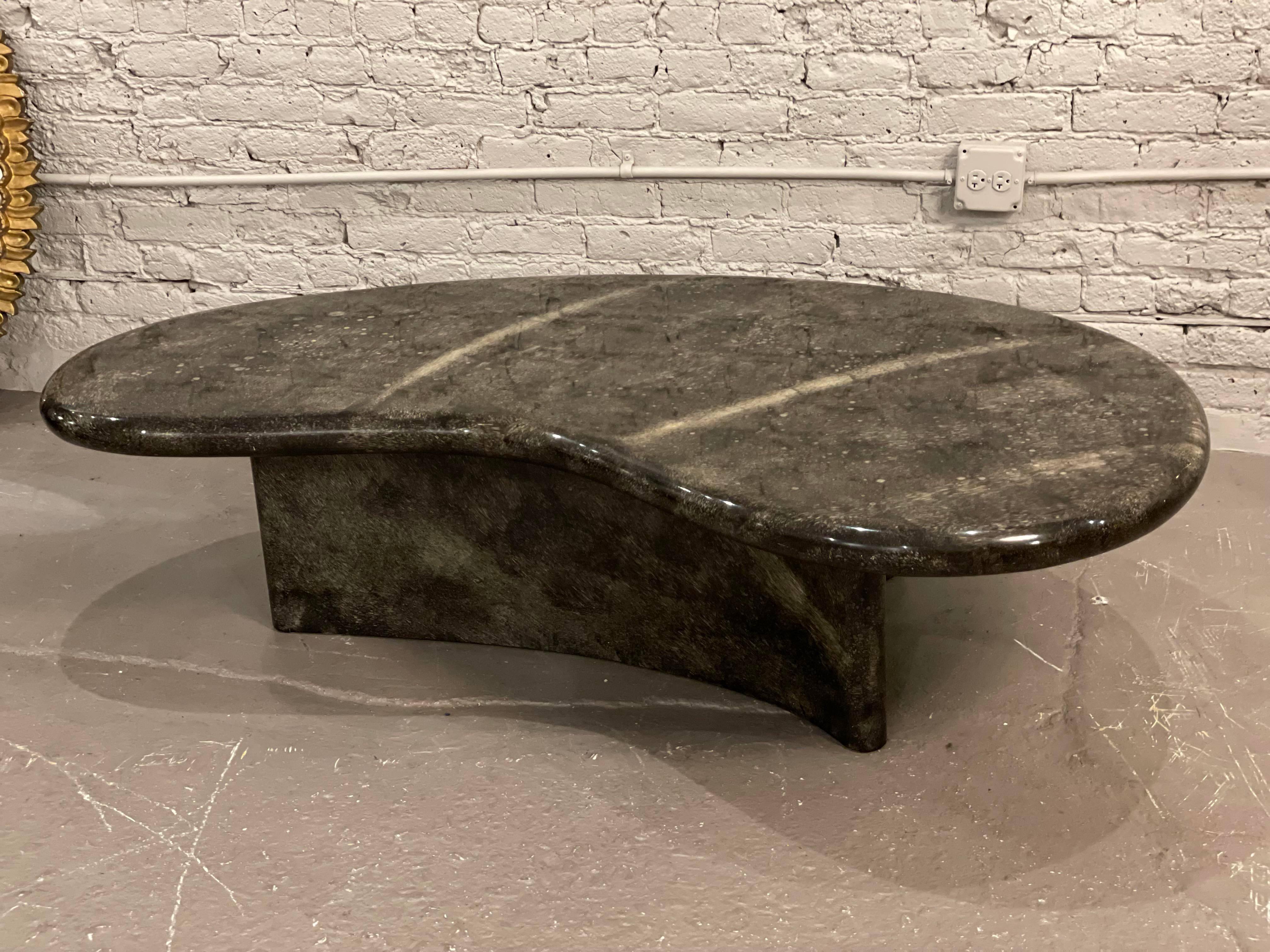 20th Century Postmodern Biomorphic Kidney Shape Lacquer Coffee Table