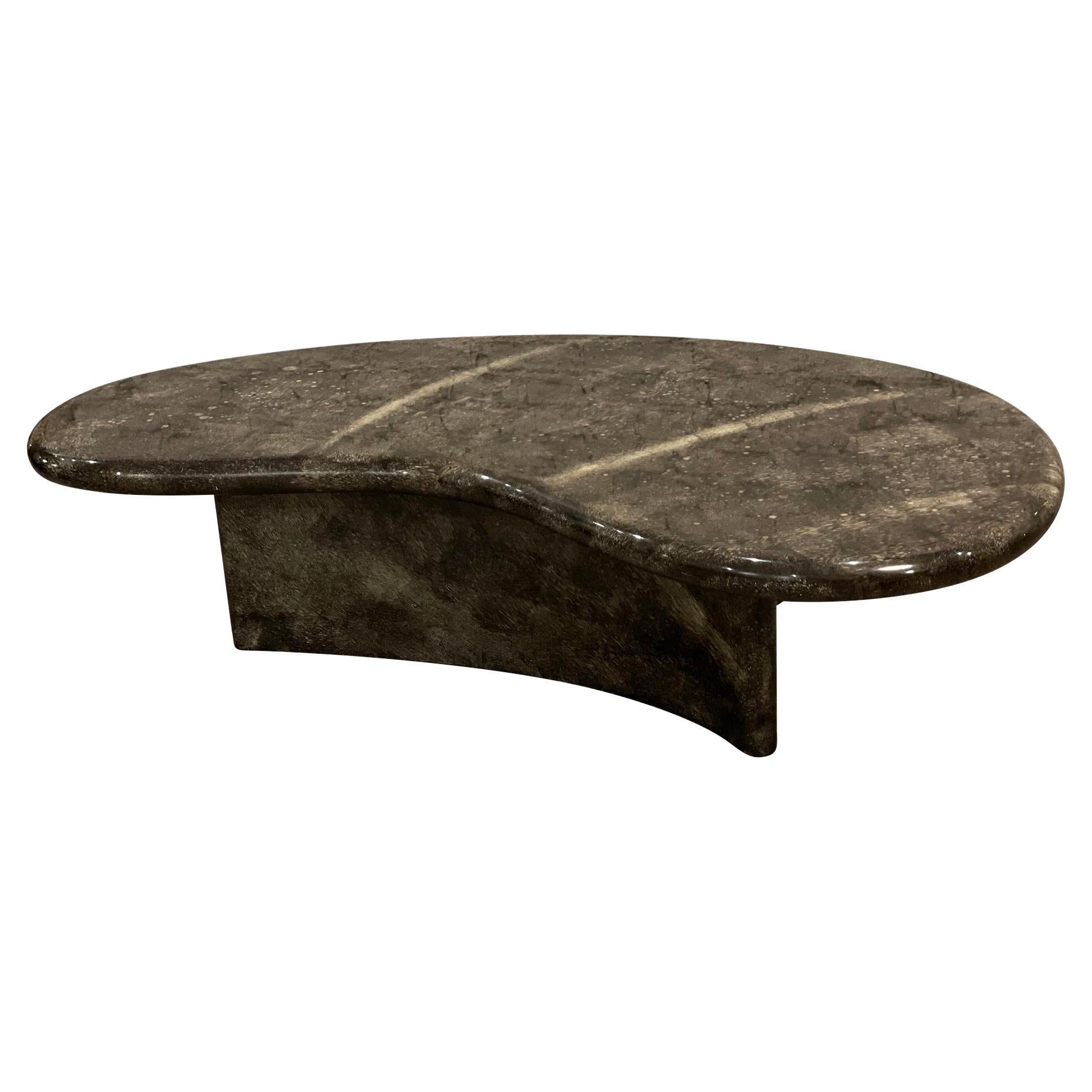 Postmodern Biomorphic Kidney Shape Lacquer Coffee Table