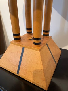 Postmodern Birdseye Maple Accent Table