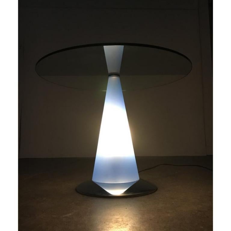 Italian Postmodern Birillo Side Table and Floor Lamp by Parisotto for Fontana Arte, 80s For Sale