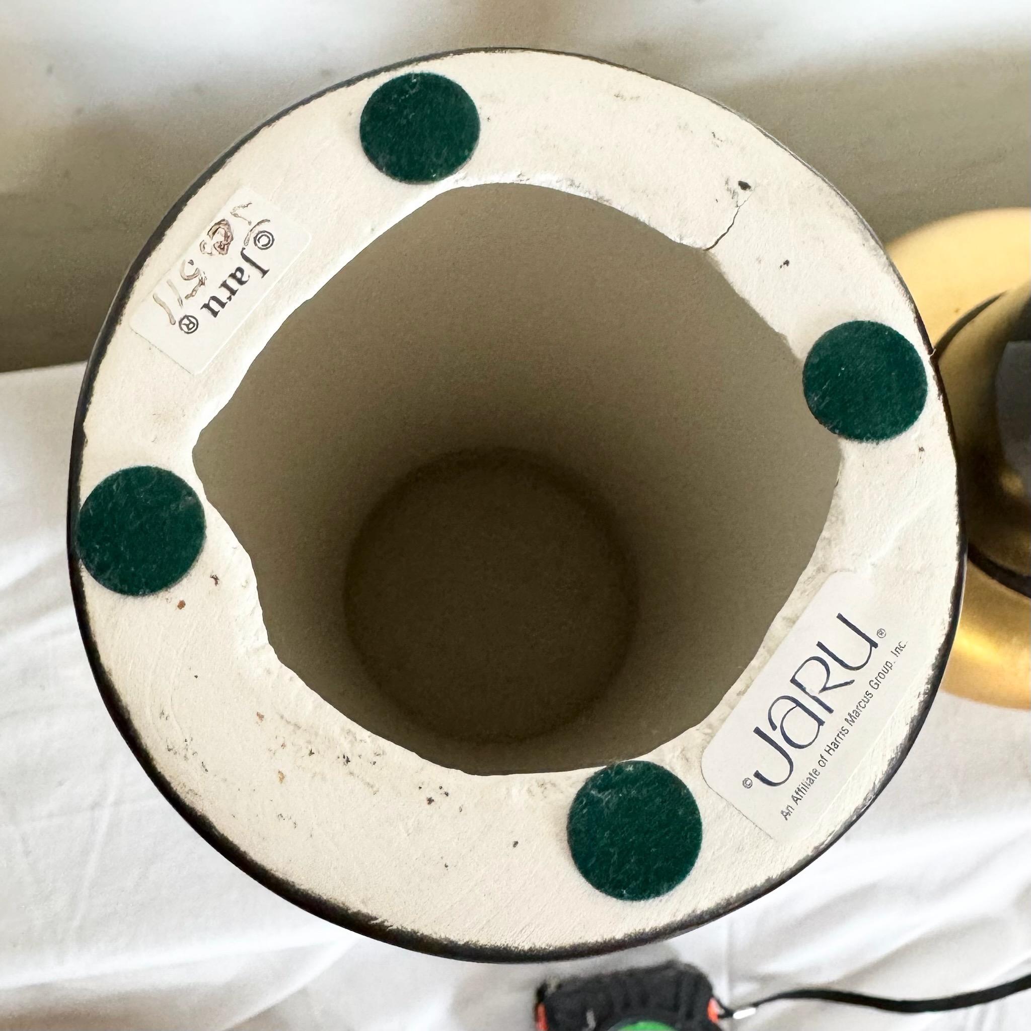 Portacandele postmoderno in ceramica nera e oro di Jaru in vendita 1