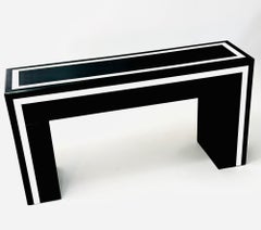 Post Modern Black and White Acrylic Console, 1980