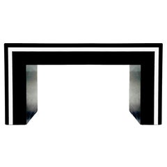 Vintage Post Modern Black and White Acrylic Console, 1980