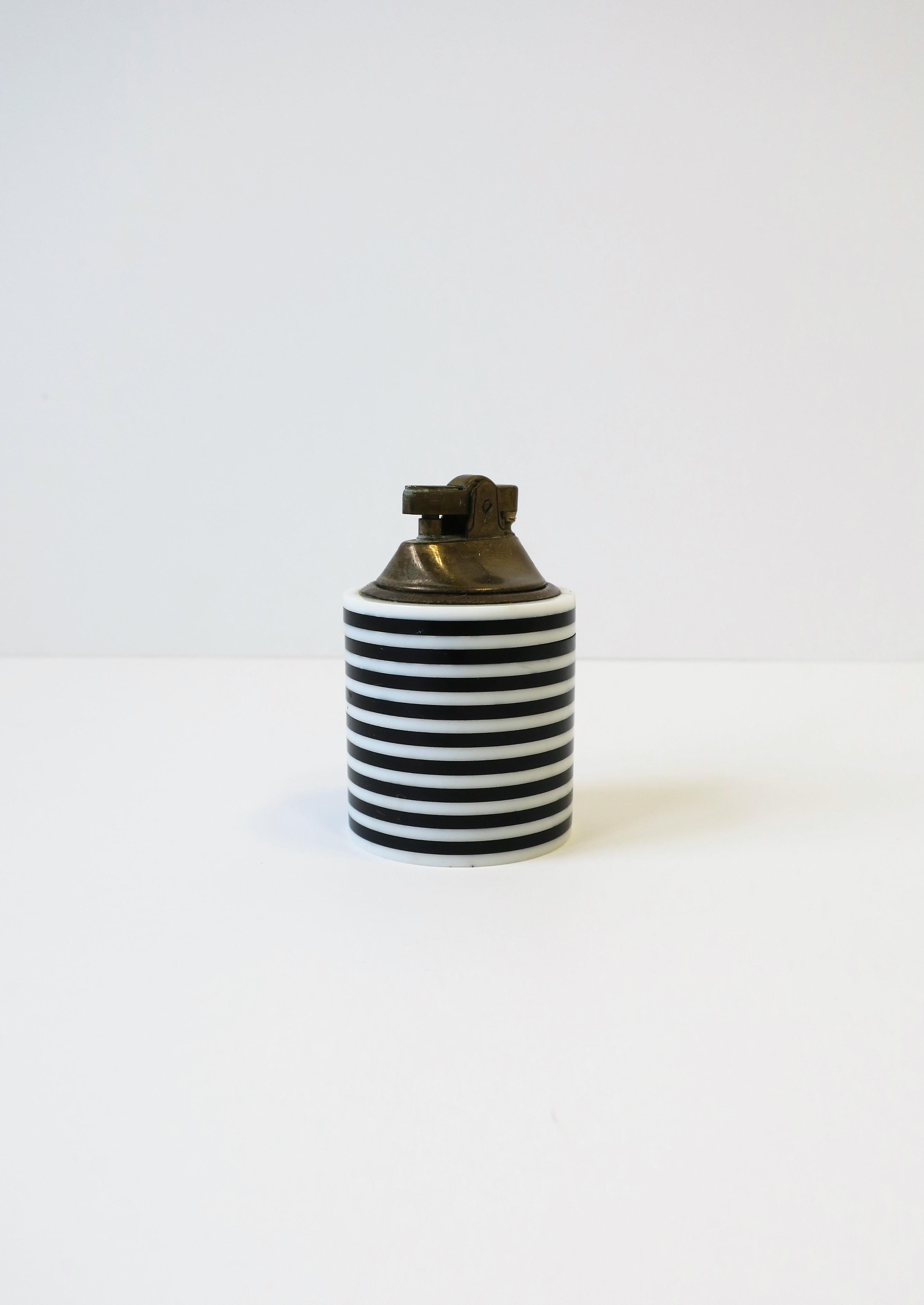 20th Century Postmodern Black and White Acrylic Lighter