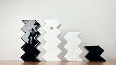 Portavelas posmoderno en blanco y negro de Halskov & Dalsgaard Holmegaard