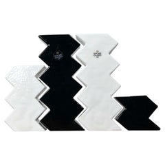 Portavelas posmoderno en blanco y negro de Halskov & Dalsgaard Holmegaard