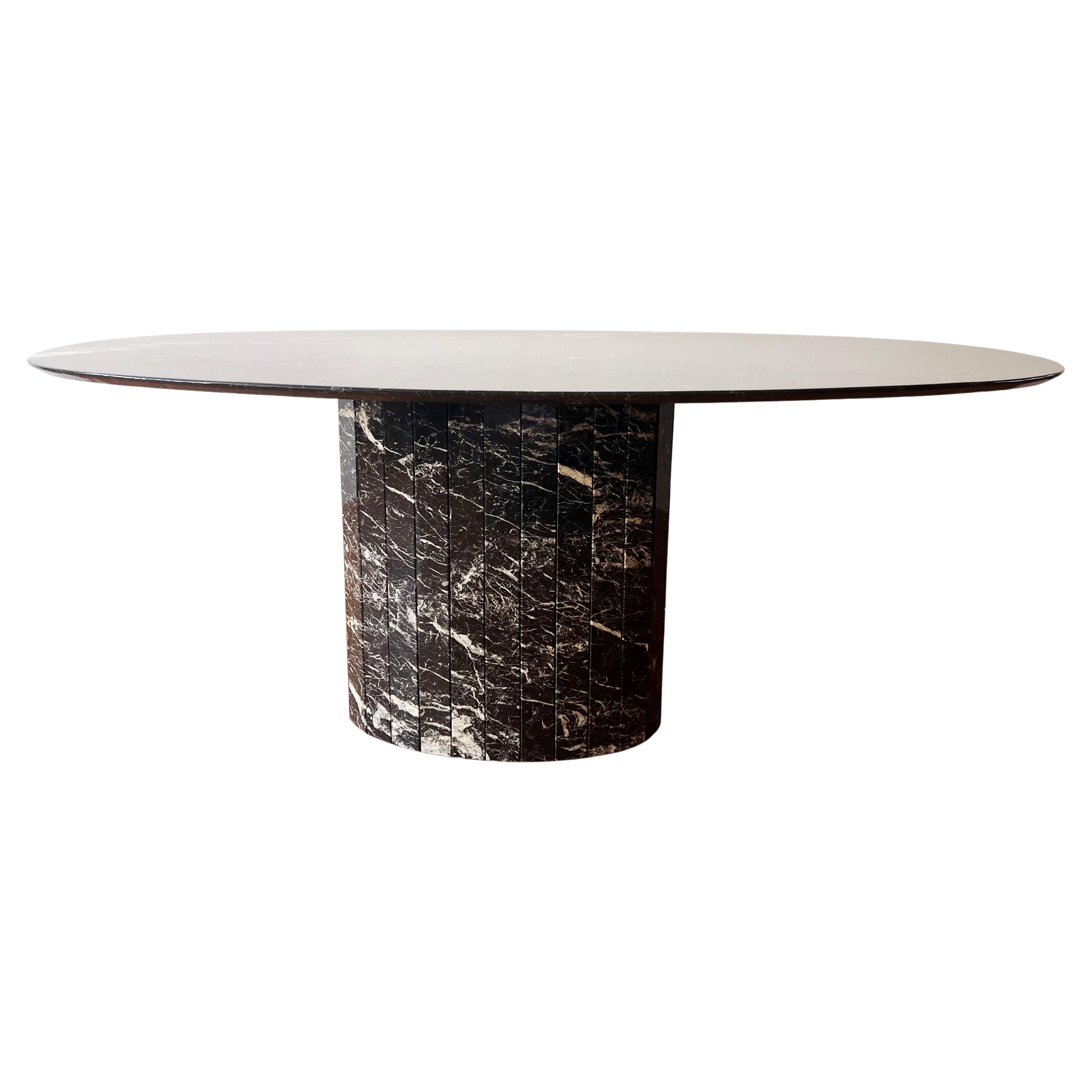 Black Oval Marble Dining Table, Italy, 1970s at 1stDibs black marble