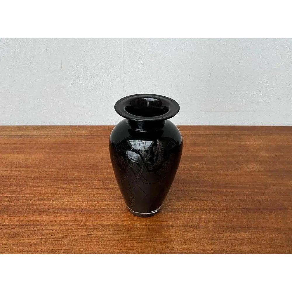 Vaso postmoderno in vetro artistico nero di Hans Jürgen Richartz, anni '80 in vendita 4