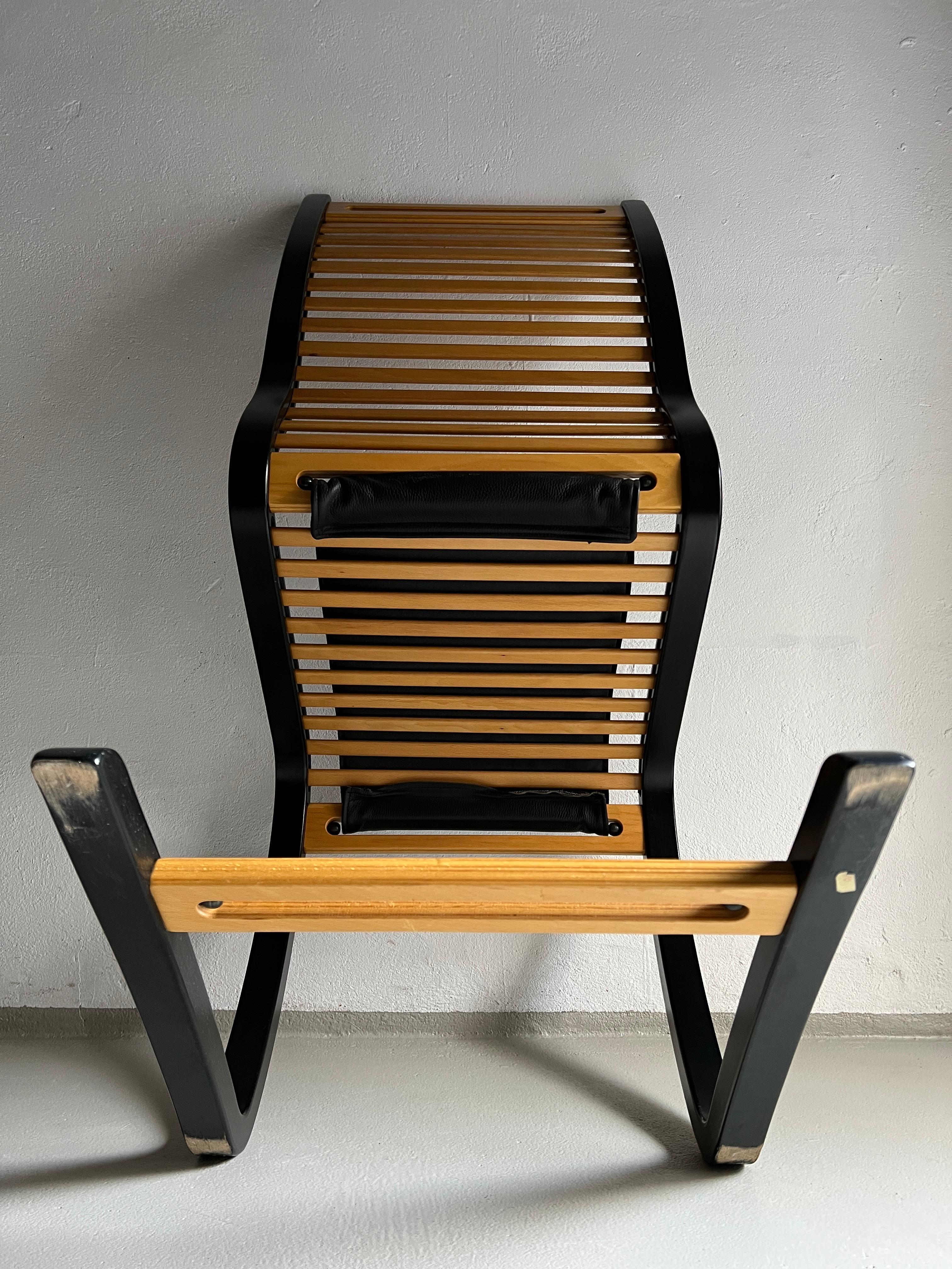 Postmodern Black Cantilevered Chairs by Terje Hope, Norway, 1980s, Set of 4 5