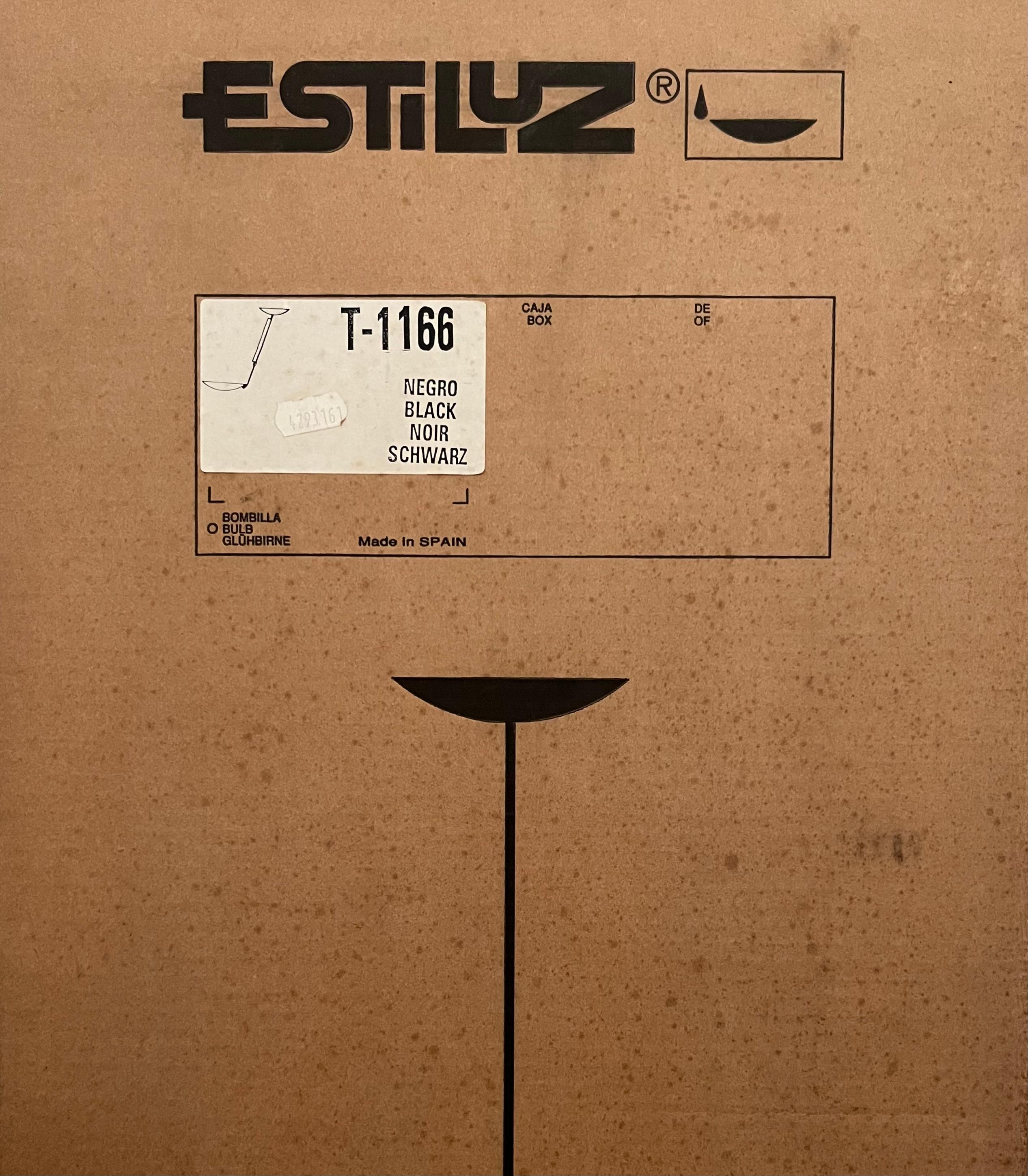 Spanish Postmodern Black Chandelier by Estiluz by Leornado Marelli, Barcelona, 1980s For Sale