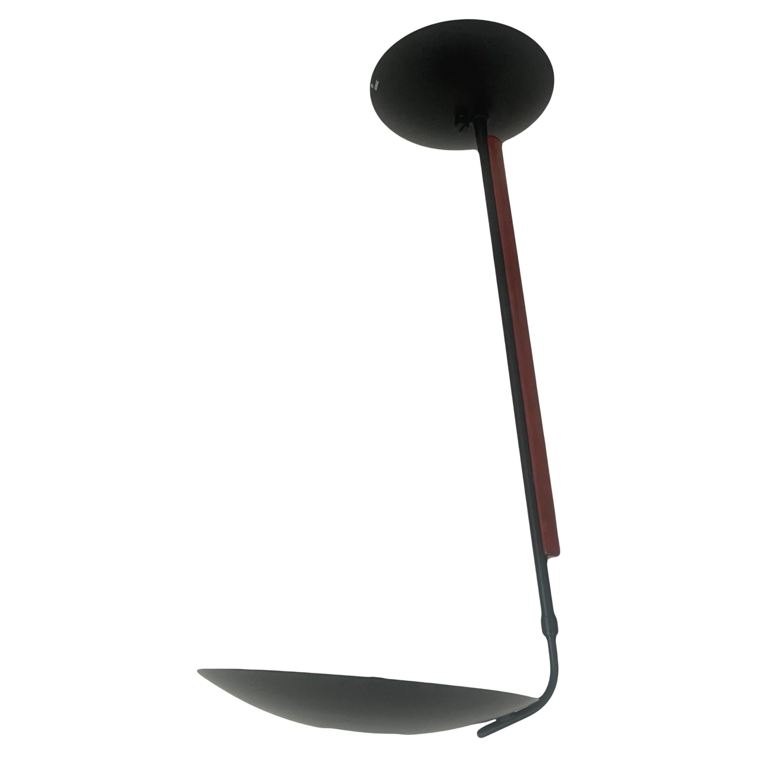 Postmodern Black Chandelier by Estiluz by Leornado Marelli, Barcelona, 1980s