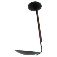 Lustre noir postmoderne d'Estiluz par Leornado Marelli, Barcelone, années 1980