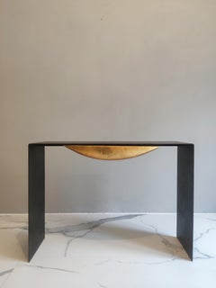 Postmodern Black Console, 1980s