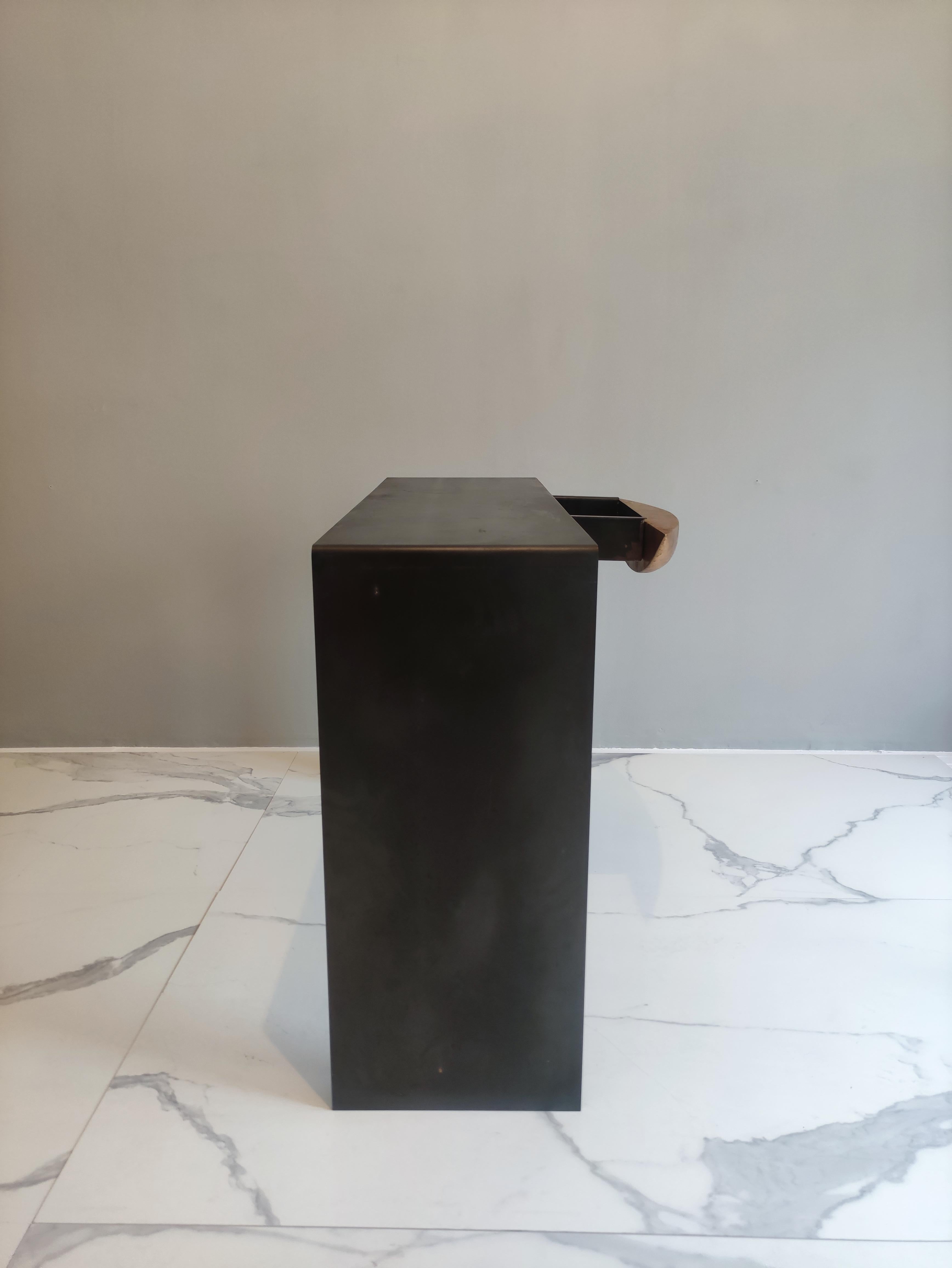Late 20th Century Postmodern Black Console, 1980s For Sale