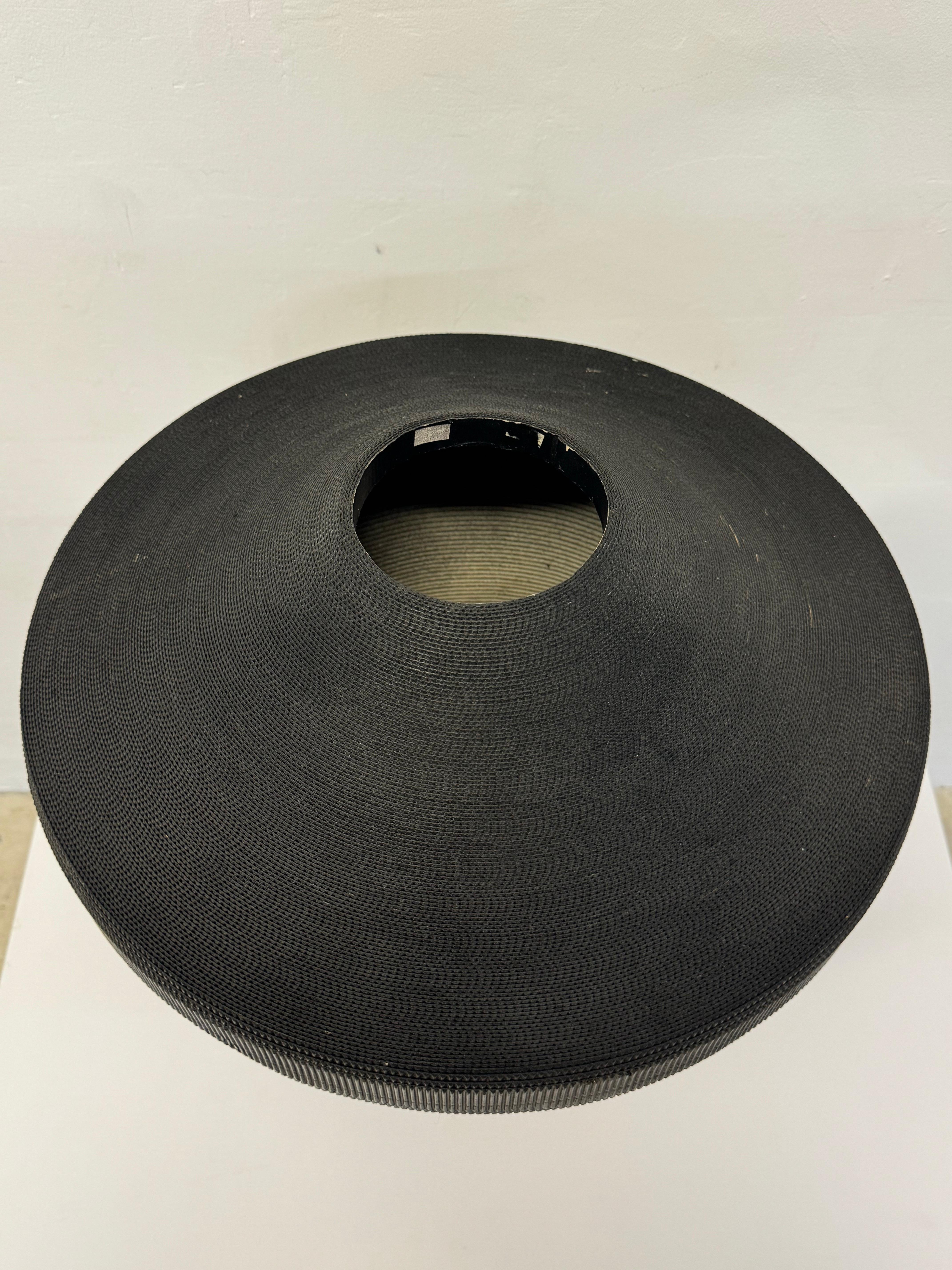 Postmodern Black Corrugated Cardboard Vase by Flute, Chicago For Sale 1