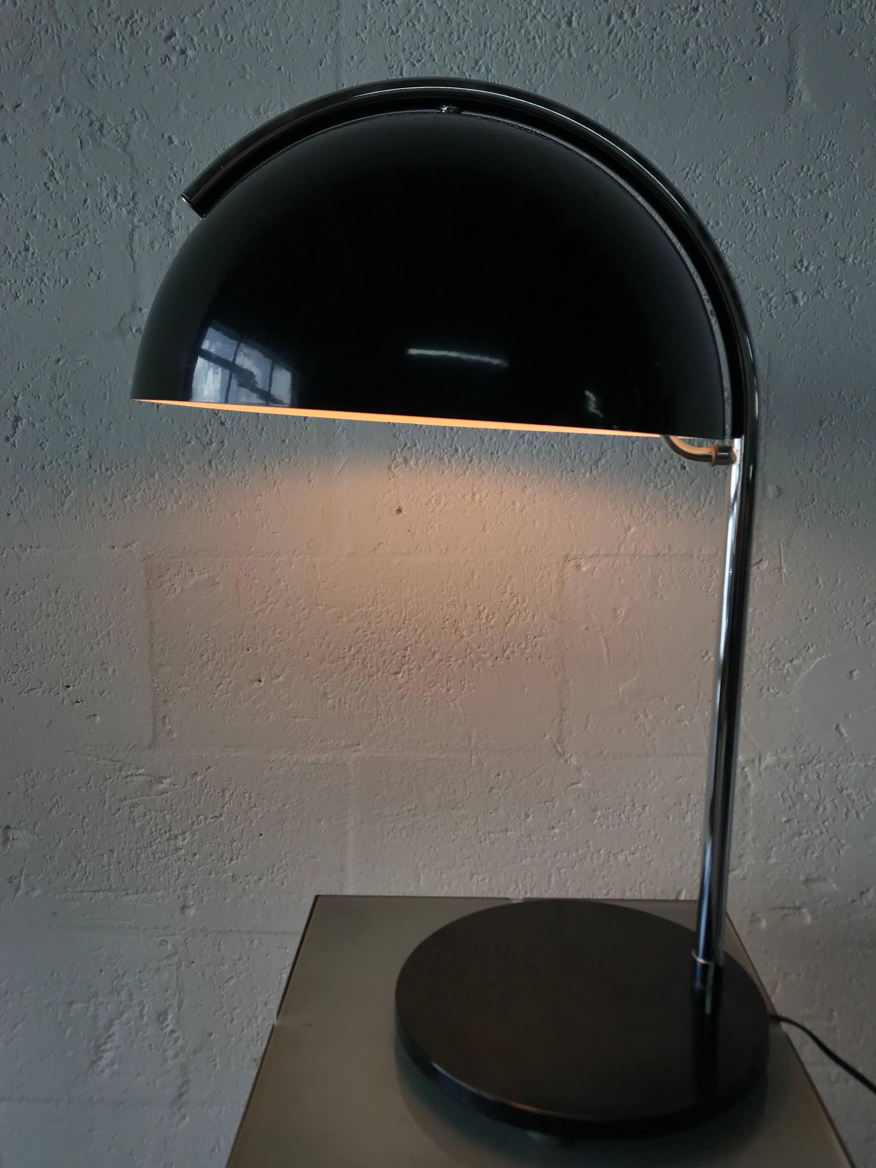 Powder-Coated Postmodern Black Desk Table Task Lamp