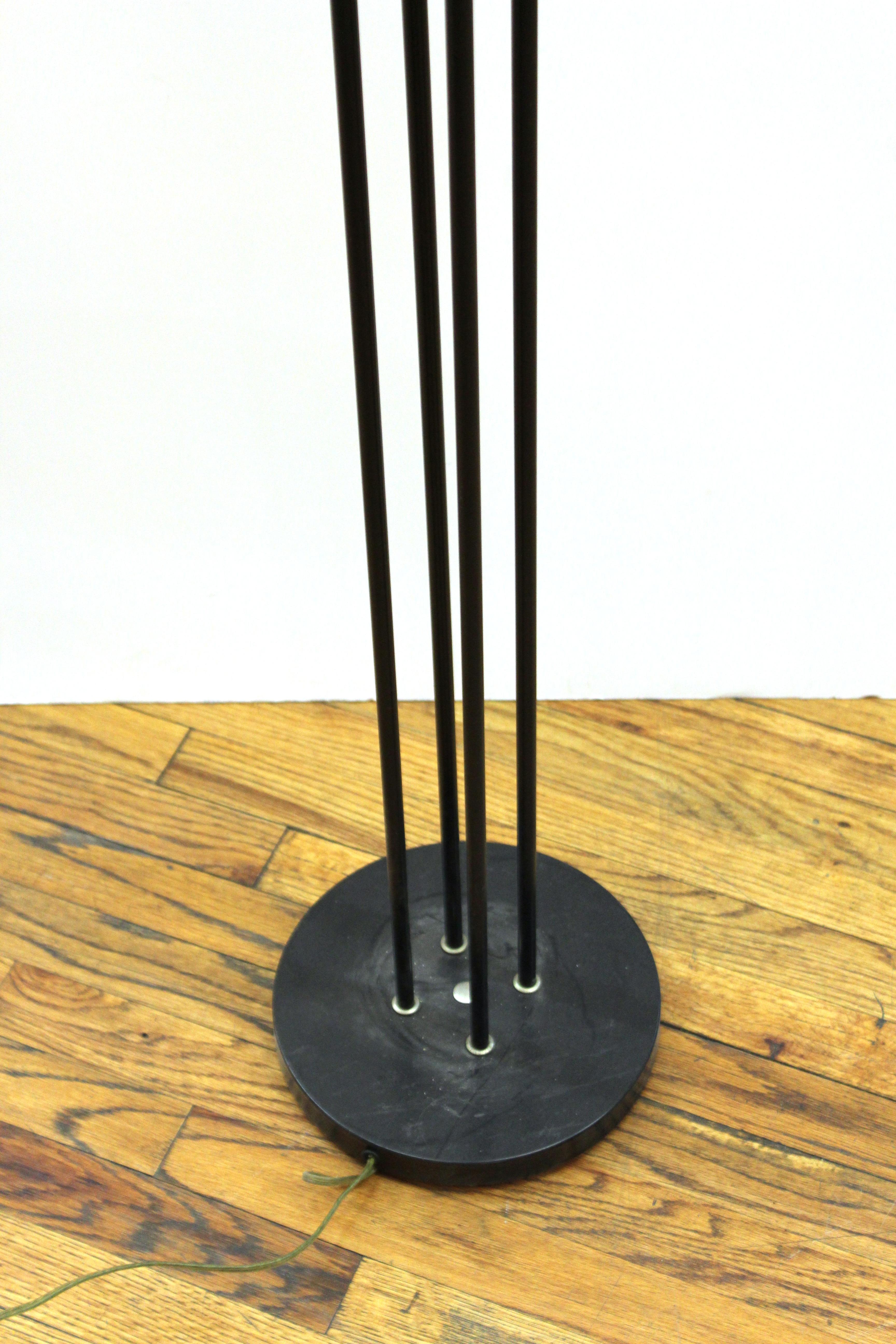 black halogen floor lamp