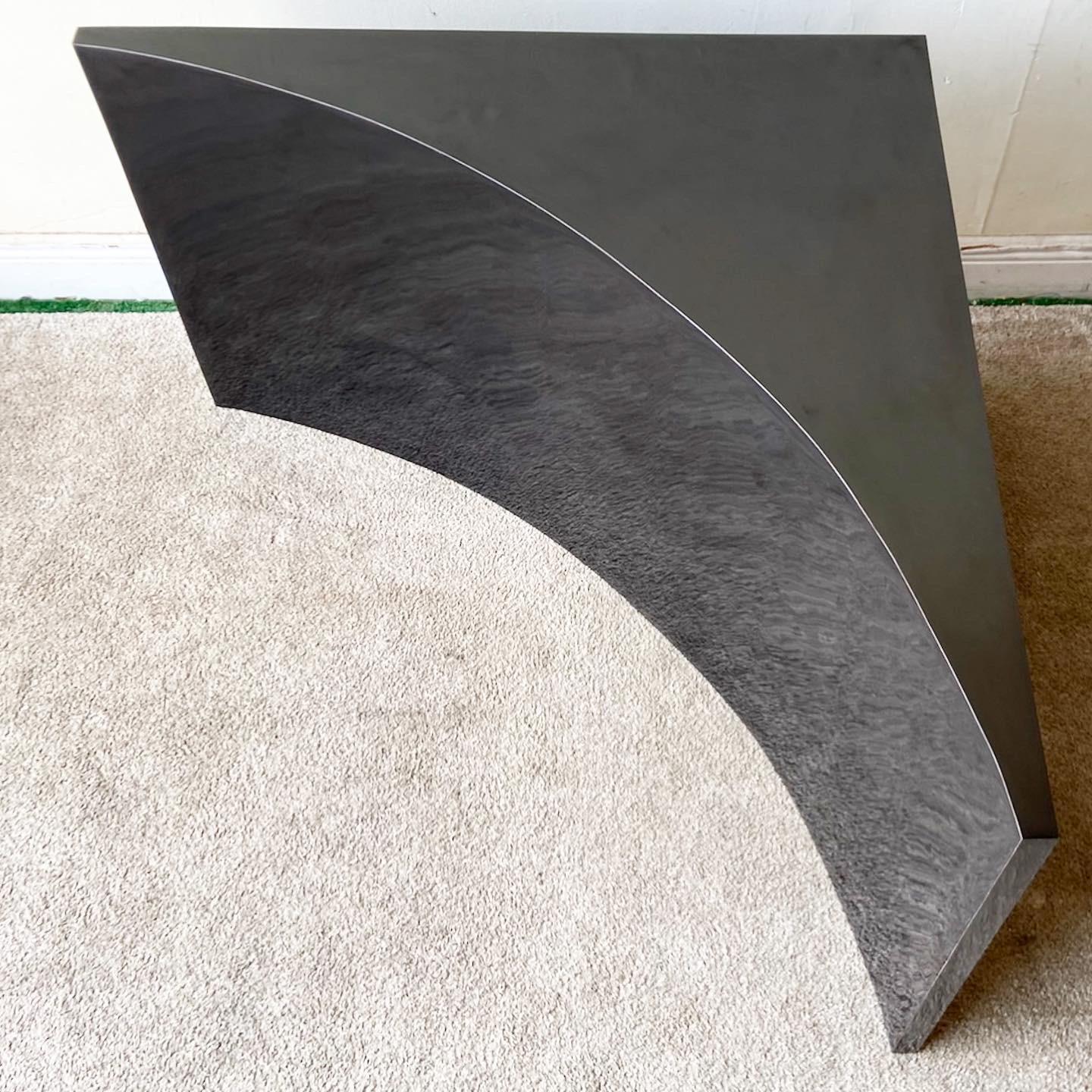 Post-Modern Postmodern Black Lacquer Laminate Sofa Table