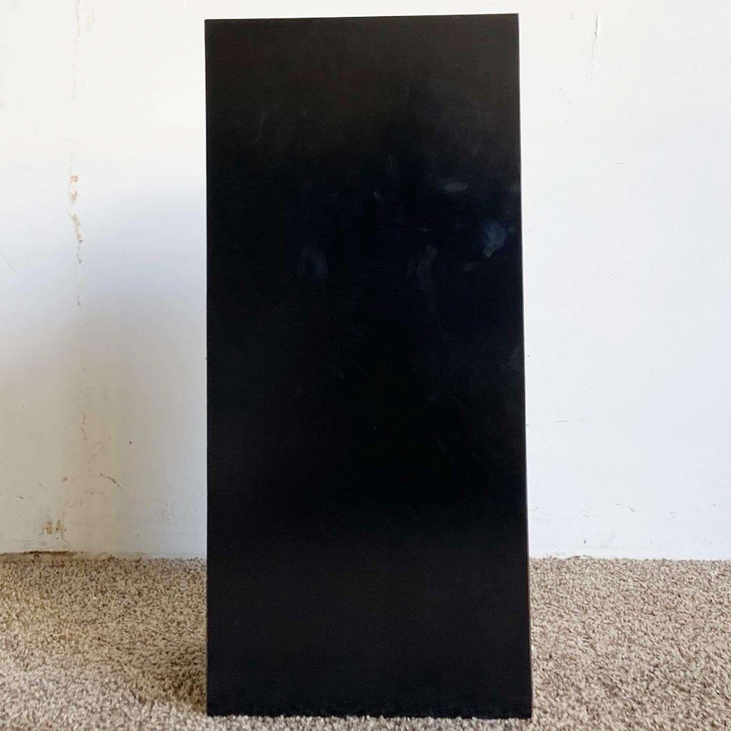 Post-Modern Postmodern Black Laminate Pedestal For Sale