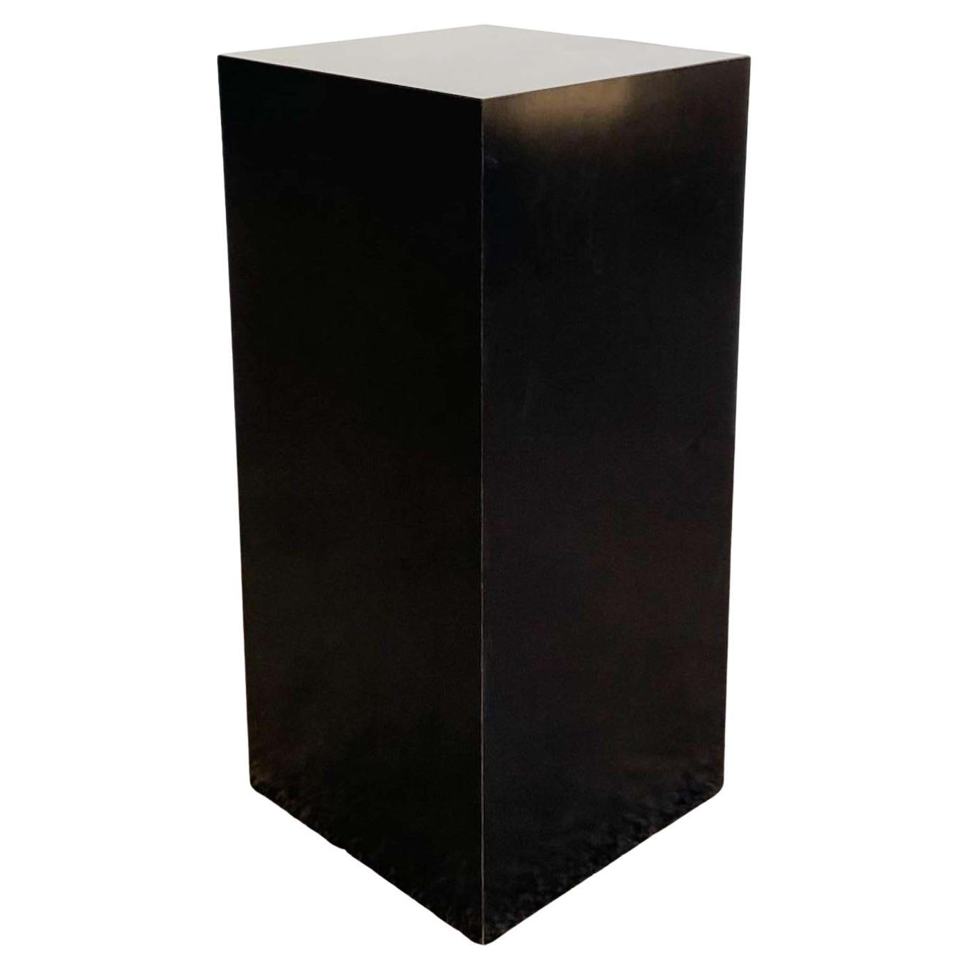Postmodern Black Laminate Pedestal For Sale