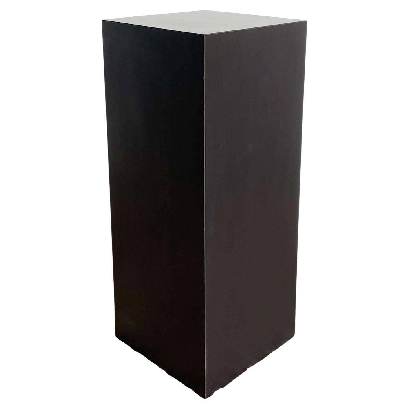 Postmoderne Noir stratifié Square Top Pedestal