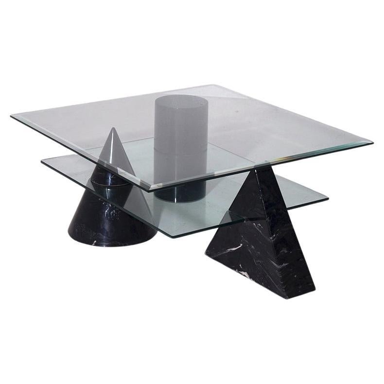 Table basse postmoderne, style Massimo Vignelli