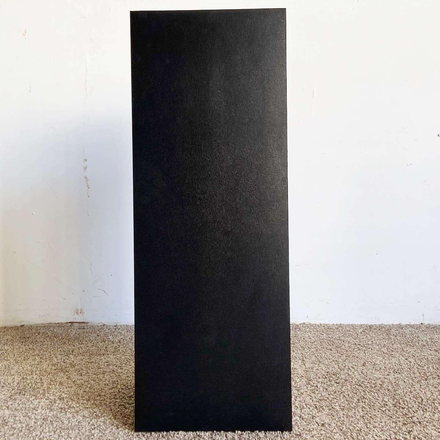 Post-Modern Postmodern Black Matte Laminate Pedestal For Sale