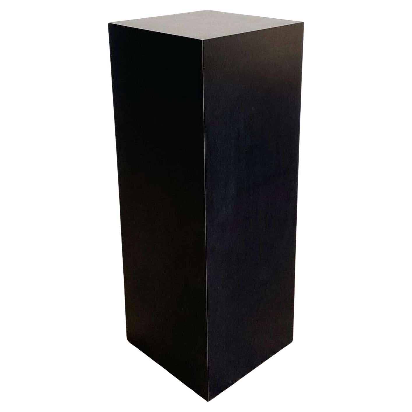 Postmodern Black Matte Laminate Pedestal For Sale