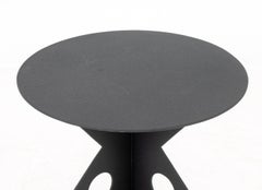 Postmodern Black Patinated Metal Table