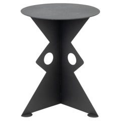 Postmodern Black Patinated Metal Table