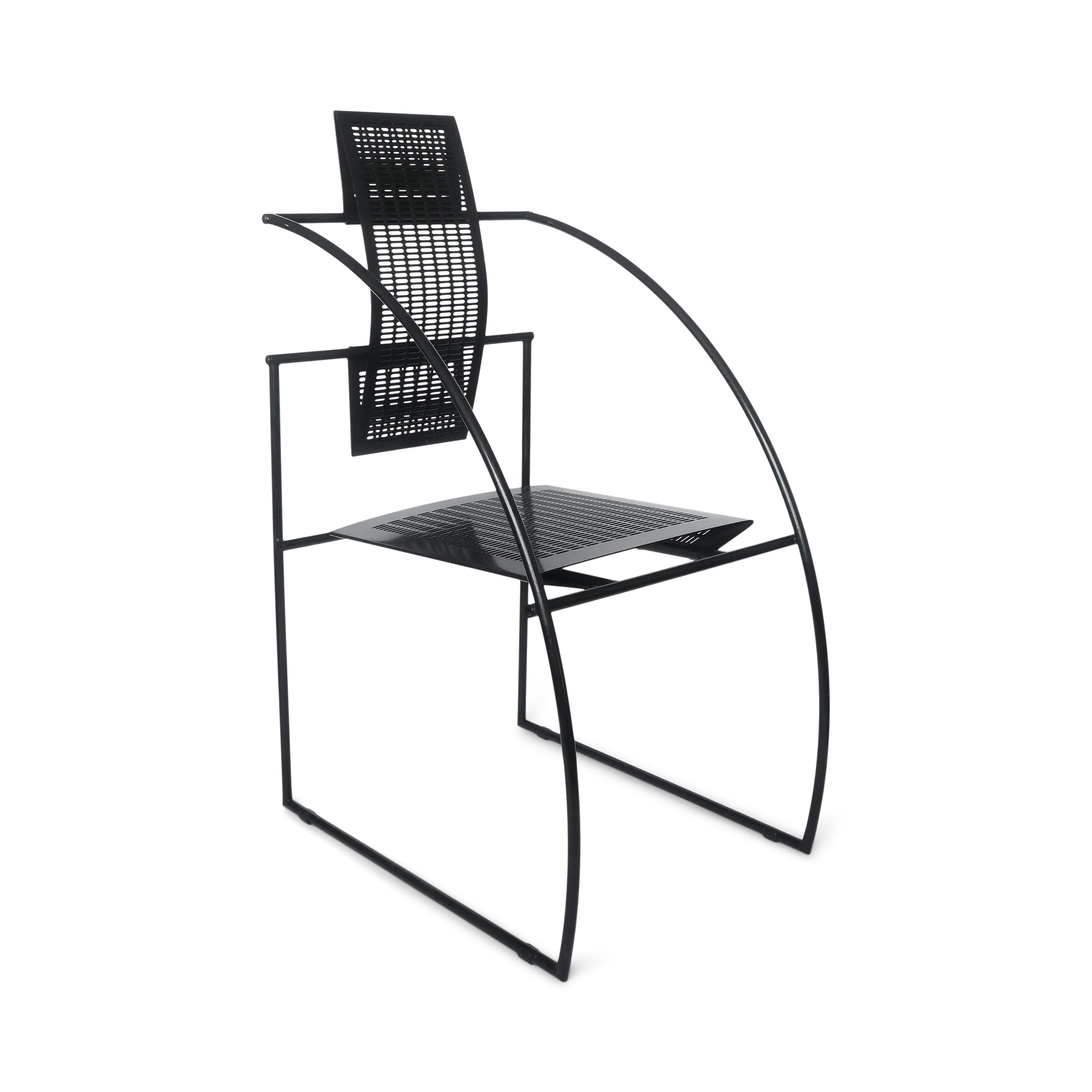 Post-Modern Postmodern Black Quinta Chair by Mario Botta for Alias, '1985'