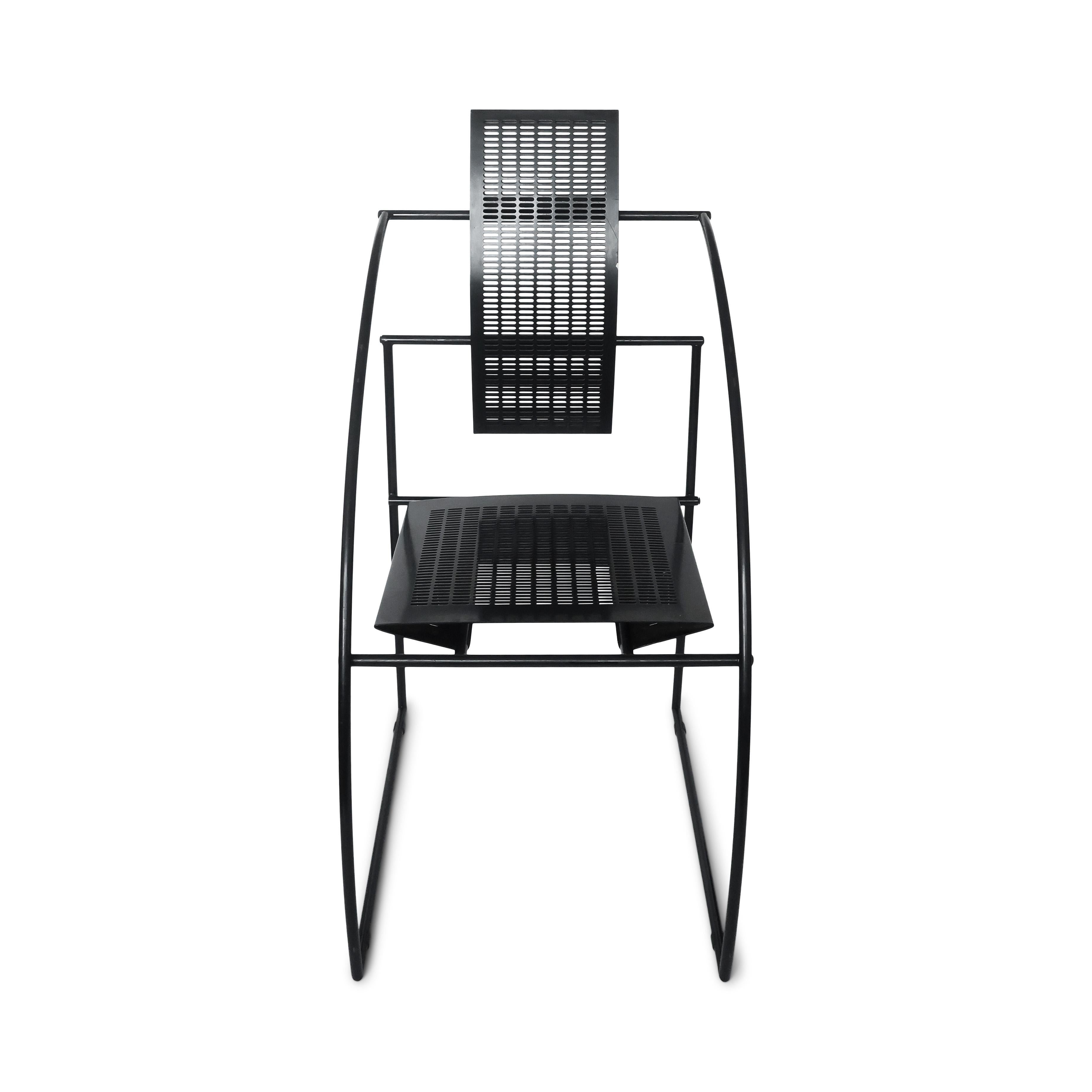 Postmodern Black Quinta Chair by Mario Botta for Alias, '1985' In Good Condition In Brooklyn, NY