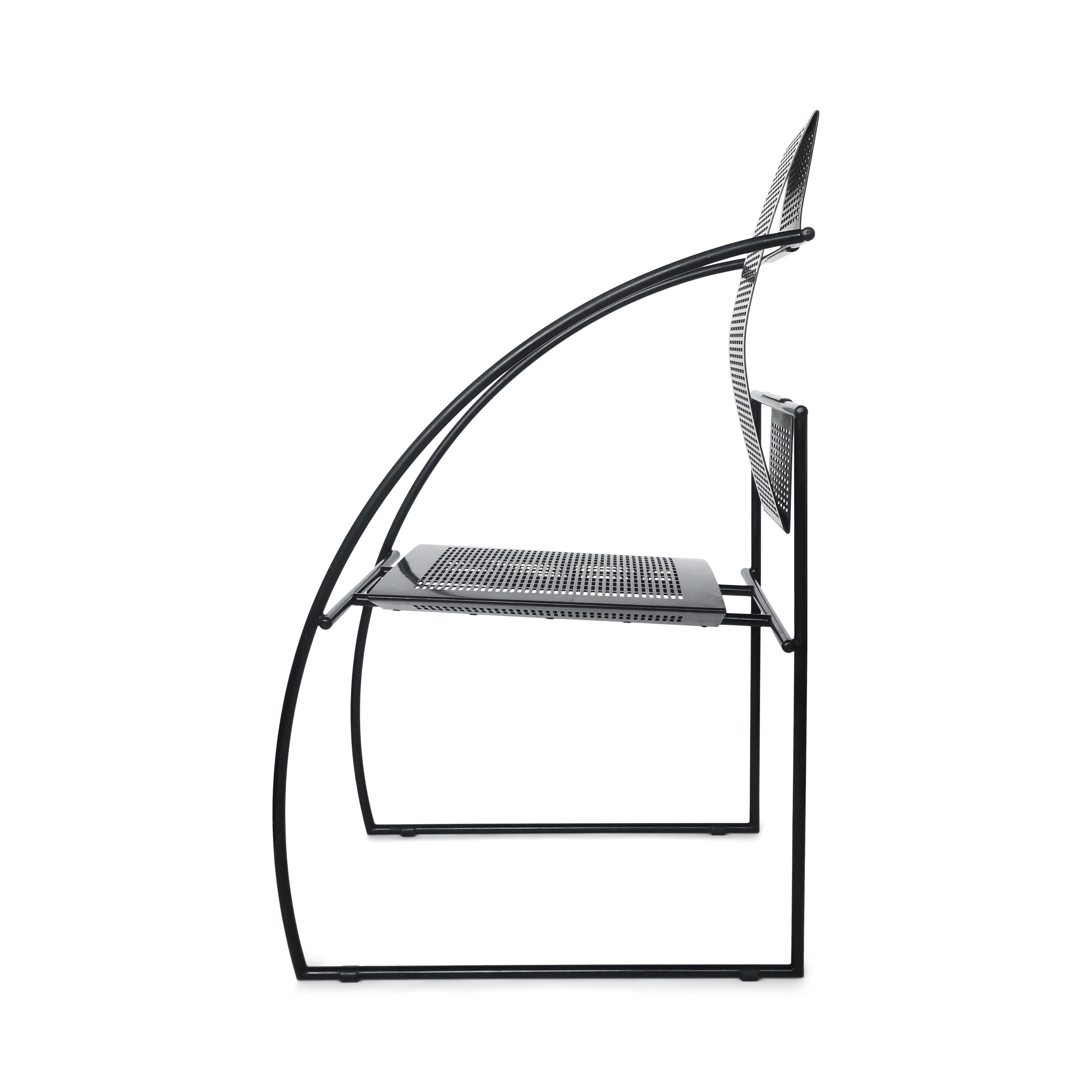 Postmodern Black Quinta Chair by Mario Botta for Alias, '1985' 1