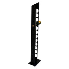 Postmodern Black Steel Standing Floor Wine Rack by Brookstone