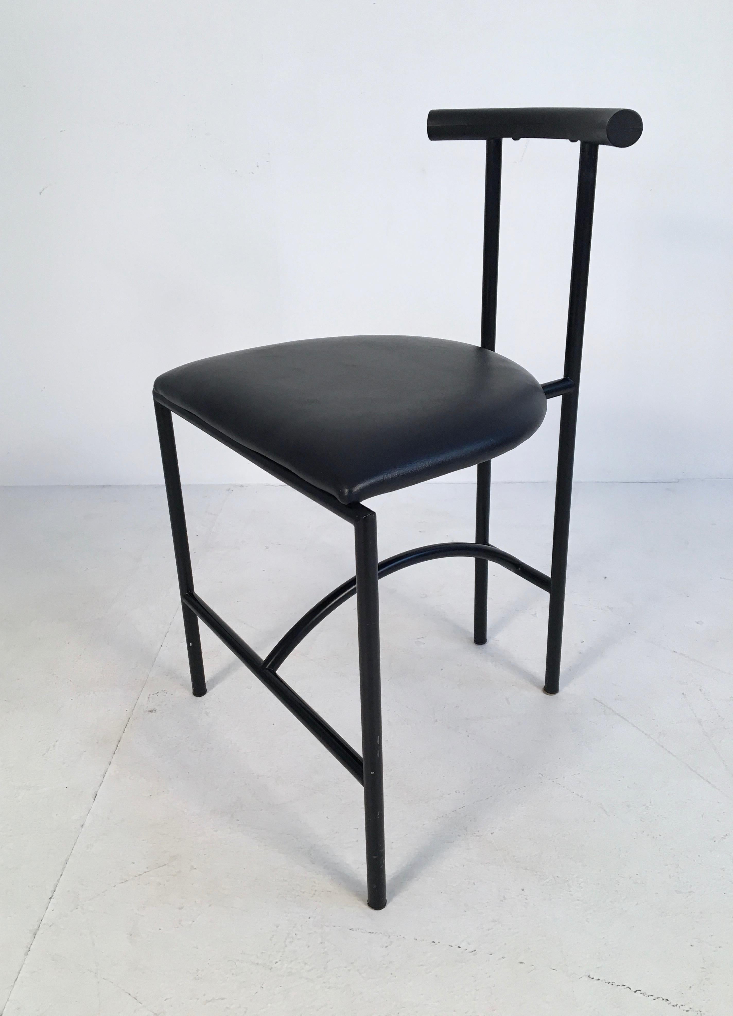 Metal Postmodern Black 'Tokyo' Chair by Rodney Kinsman for OMK, England, circa 1980 For Sale