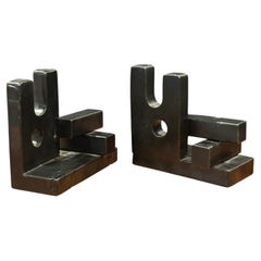 Postmodern Blackened Iron “Loki” Bookends by Pulp Design Studios, Sculptural