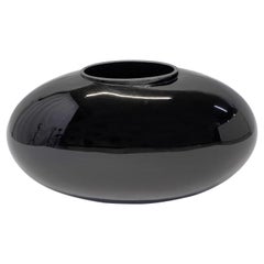 Postmodern Blown Black Glass Vase by Balos, 1980