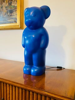 Postmodern Blue Bear Lamp, Heinz Klein for Elmar Flötotto, Germany, 1990s