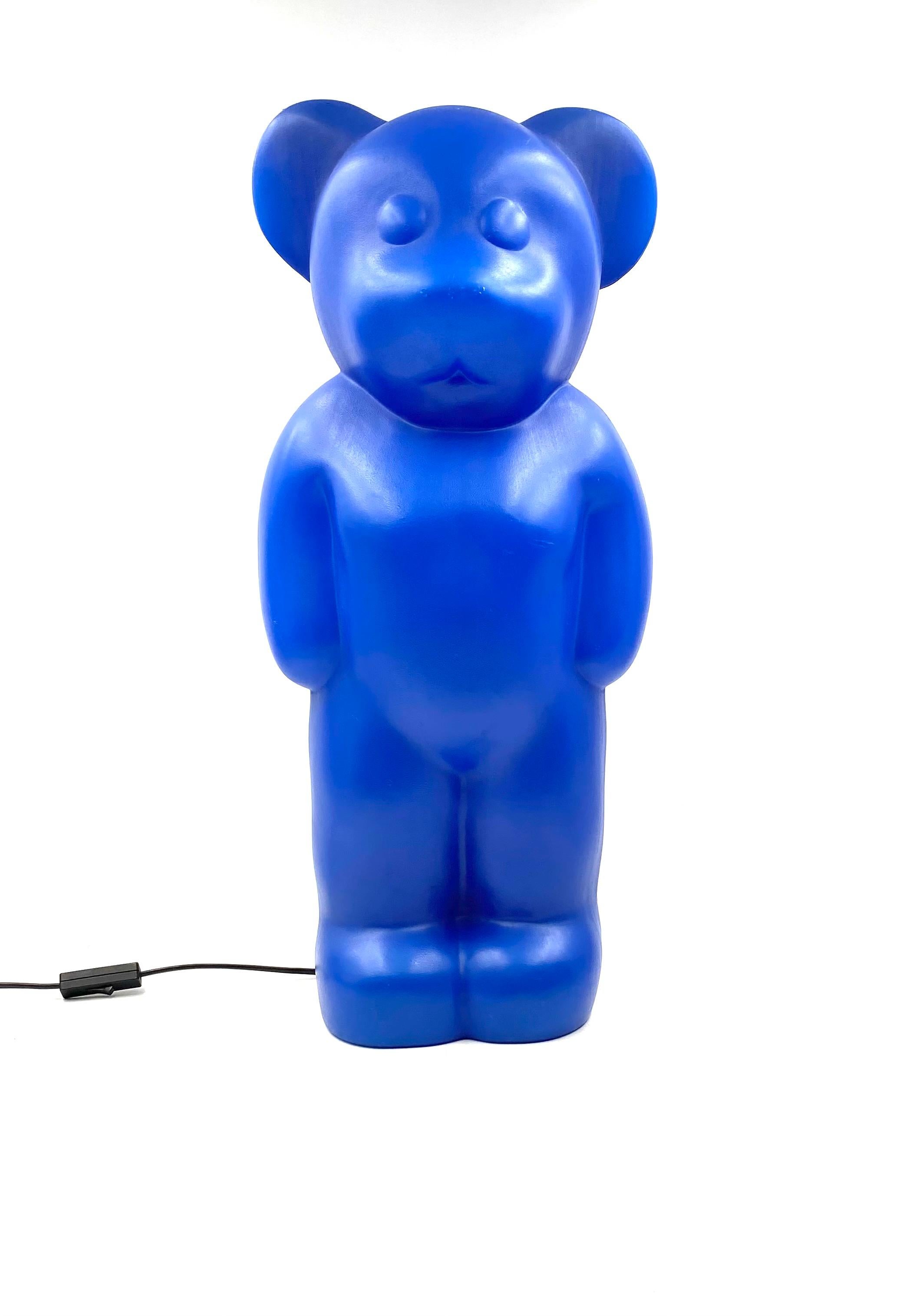 Allemand Lampe postmoderne Blue Bear, Heinz Klein pour Elmar Flötotto Allemagne 1990 en vente