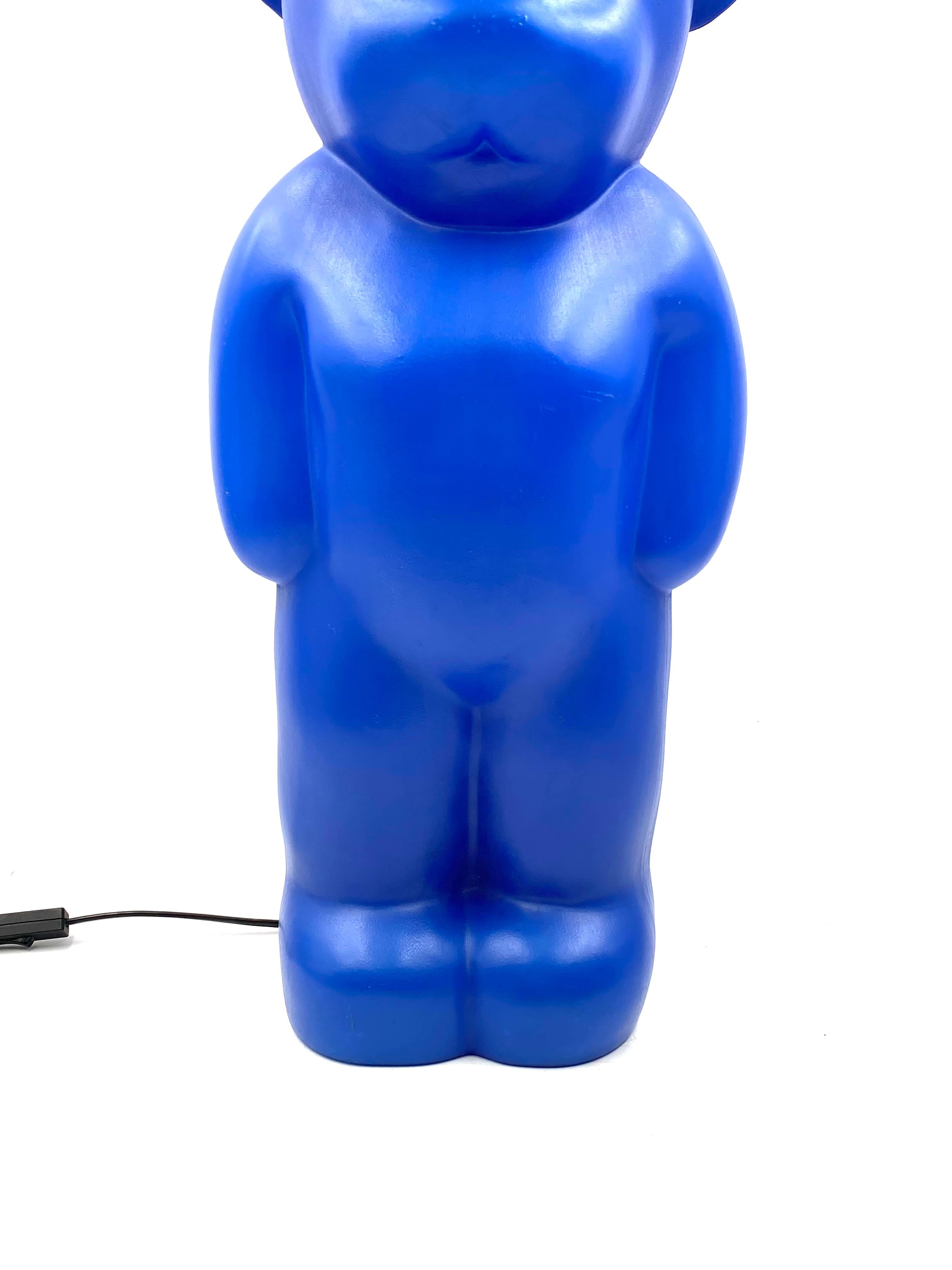 Postmodern Blue Bear Lamp, Heinz Klein for Elmar Flötotto, Germany, 1990s For Sale 2