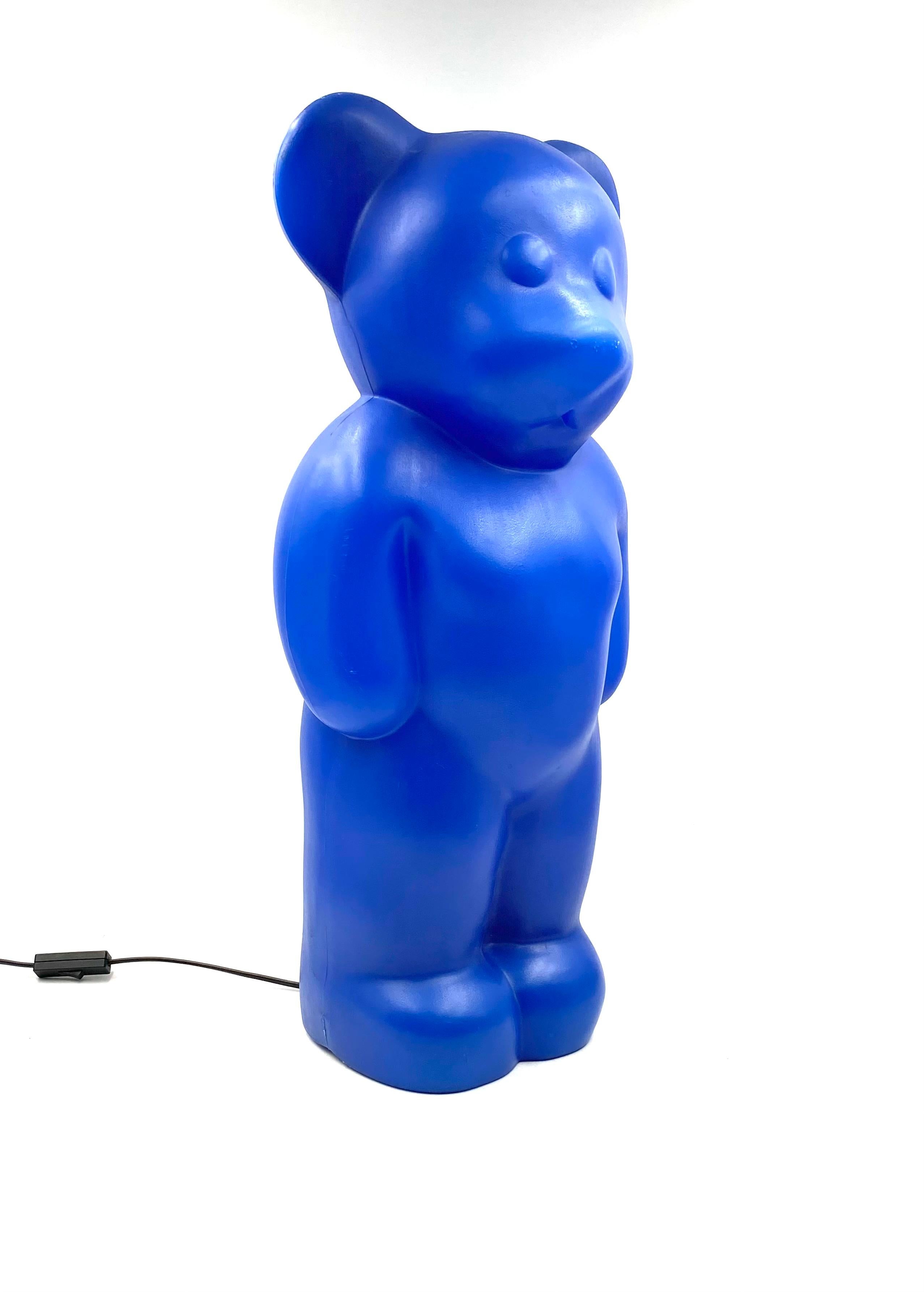 Lampe postmoderne Blue Bear, Heinz Klein pour Elmar Flötotto Allemagne 1990 en vente 2