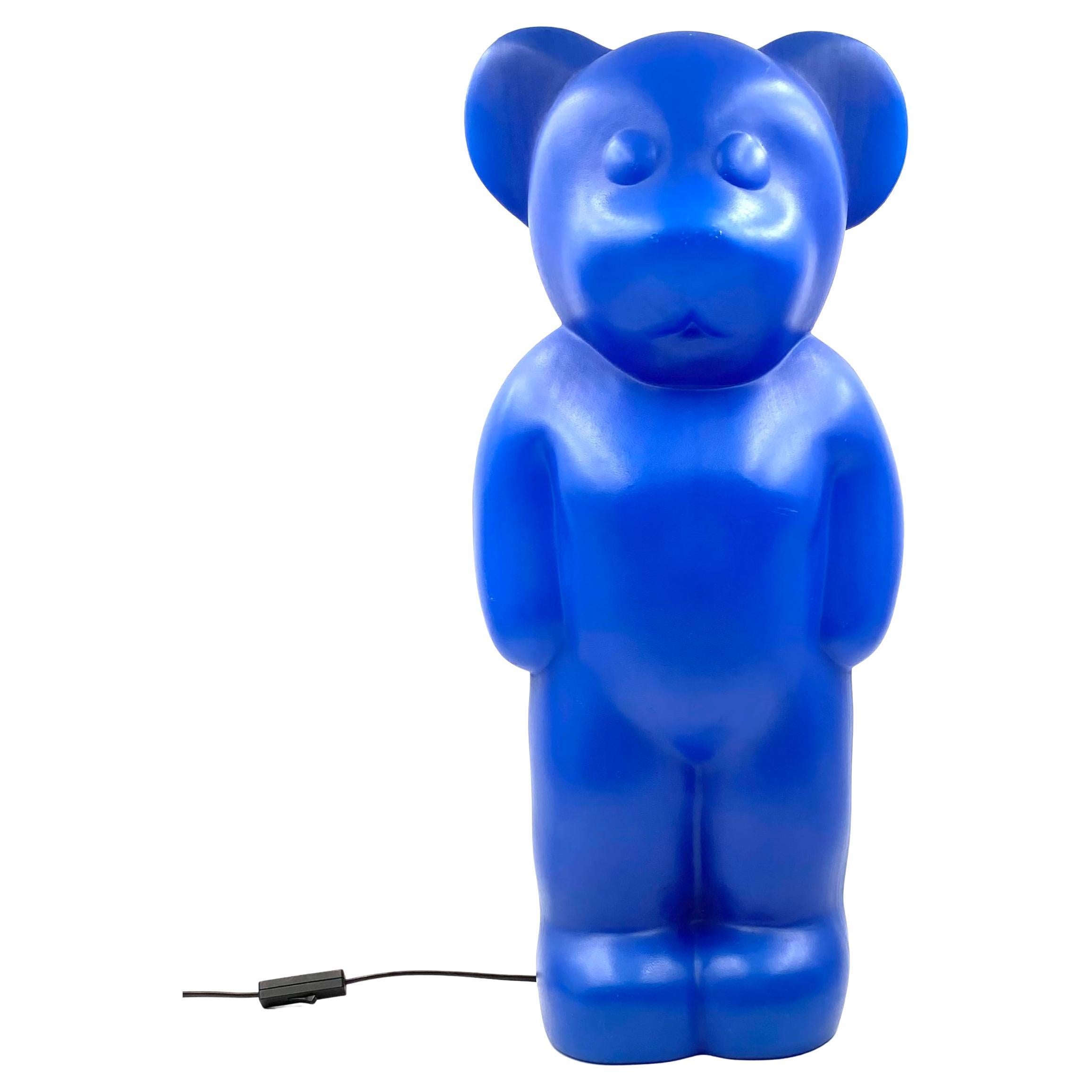 Postmodern Blue Bear Lamp, Heinz Klein for Elmar Flötotto, Germany, 1990s For Sale