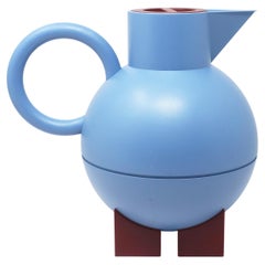 Vintage Postmodern Blue Euclid Thermos by Michael Graves for Alessi