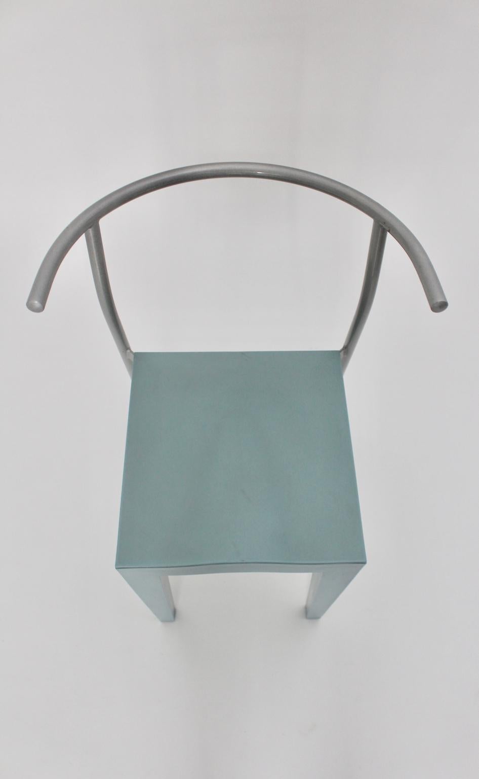 Postmoderner blauer Vintage-Stuhl von Philippe Starck, 1980er Jahre, für Kartell, Italien (Italienisch) im Angebot