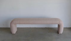 Postmodern Blush Pink Waterfall Bench