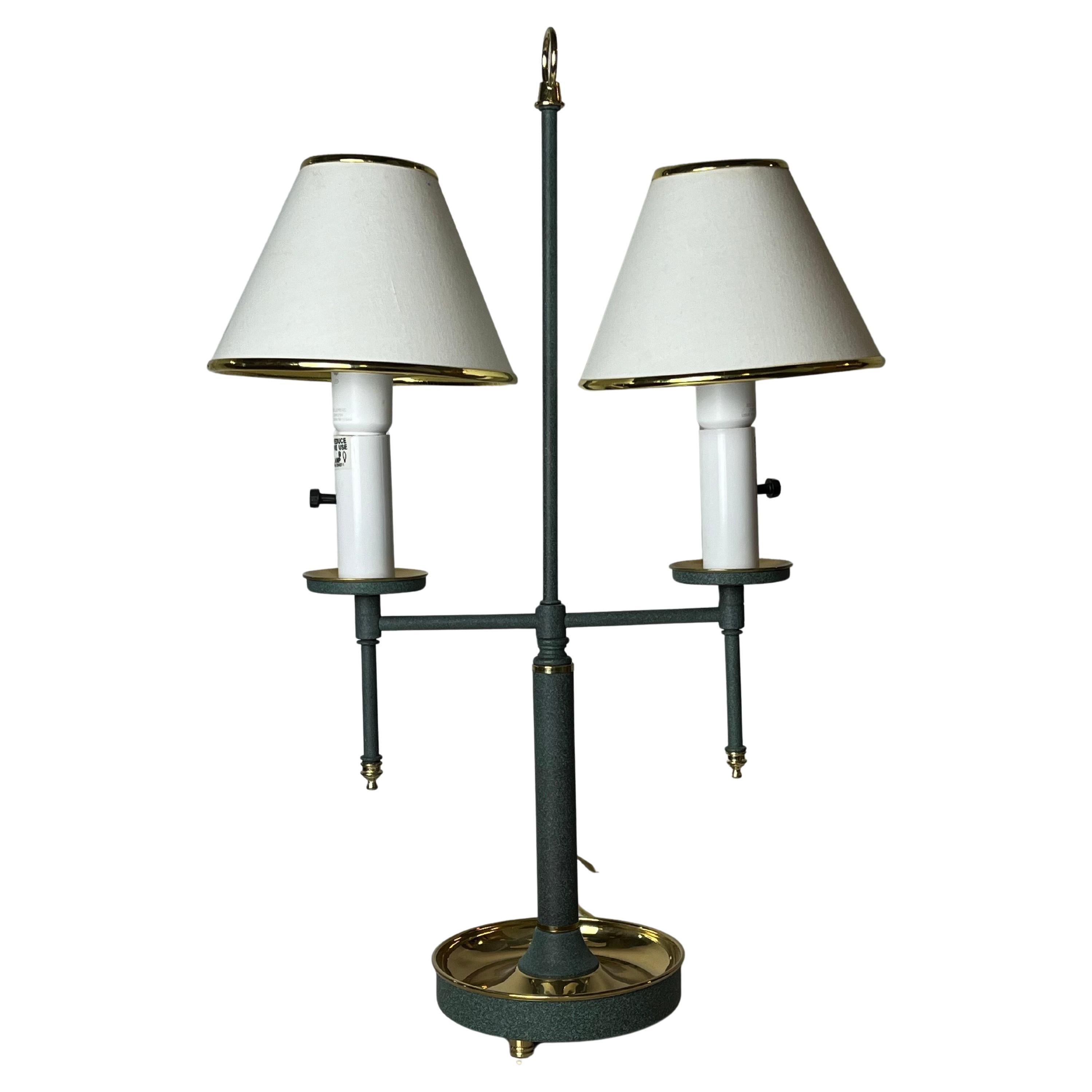 Postmodern Bouillotte Lamp Verdigris and Brass