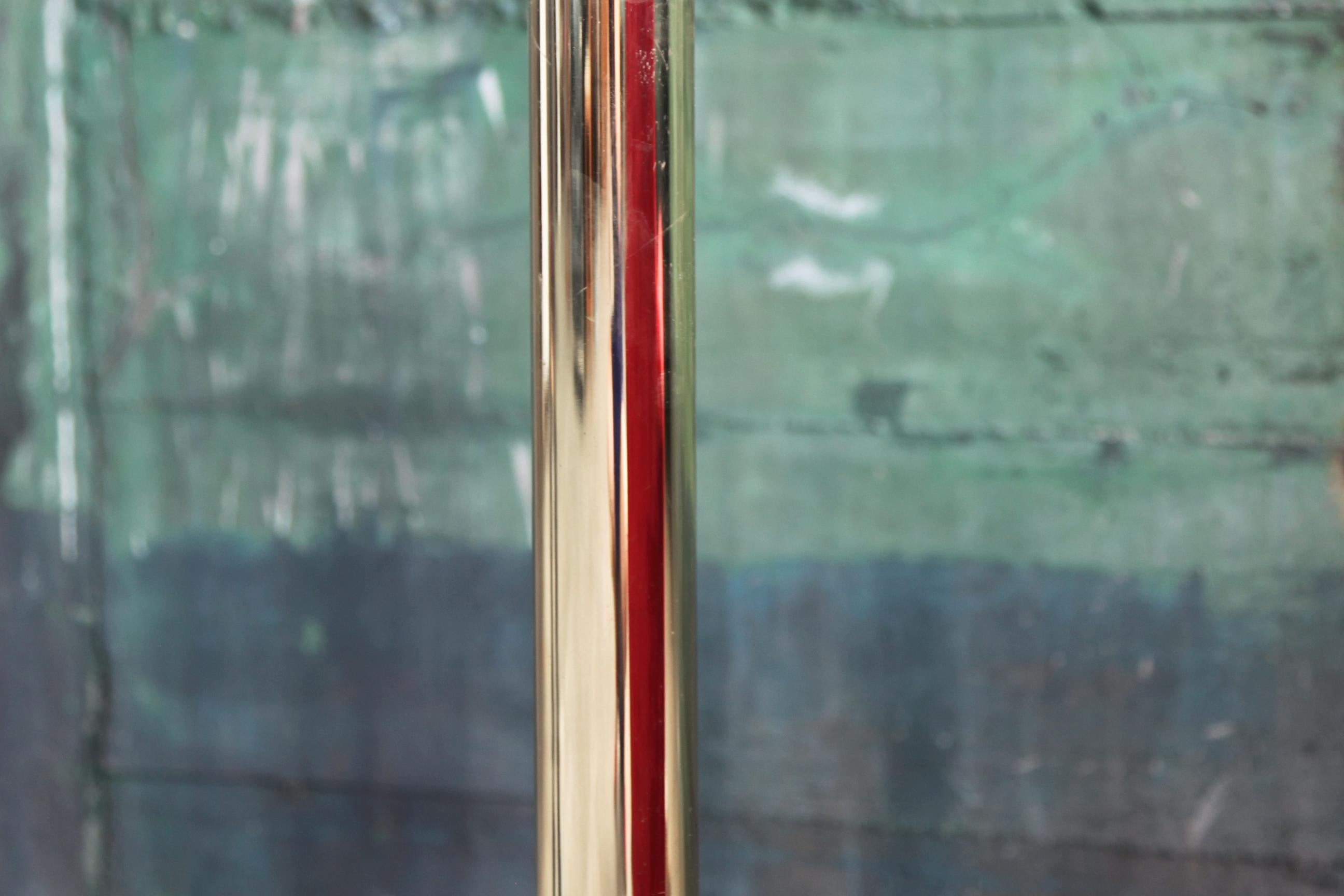 Postmodern Brass Arc 5 Arm Floor Lamp With Carrera Marble Base 1970s 2