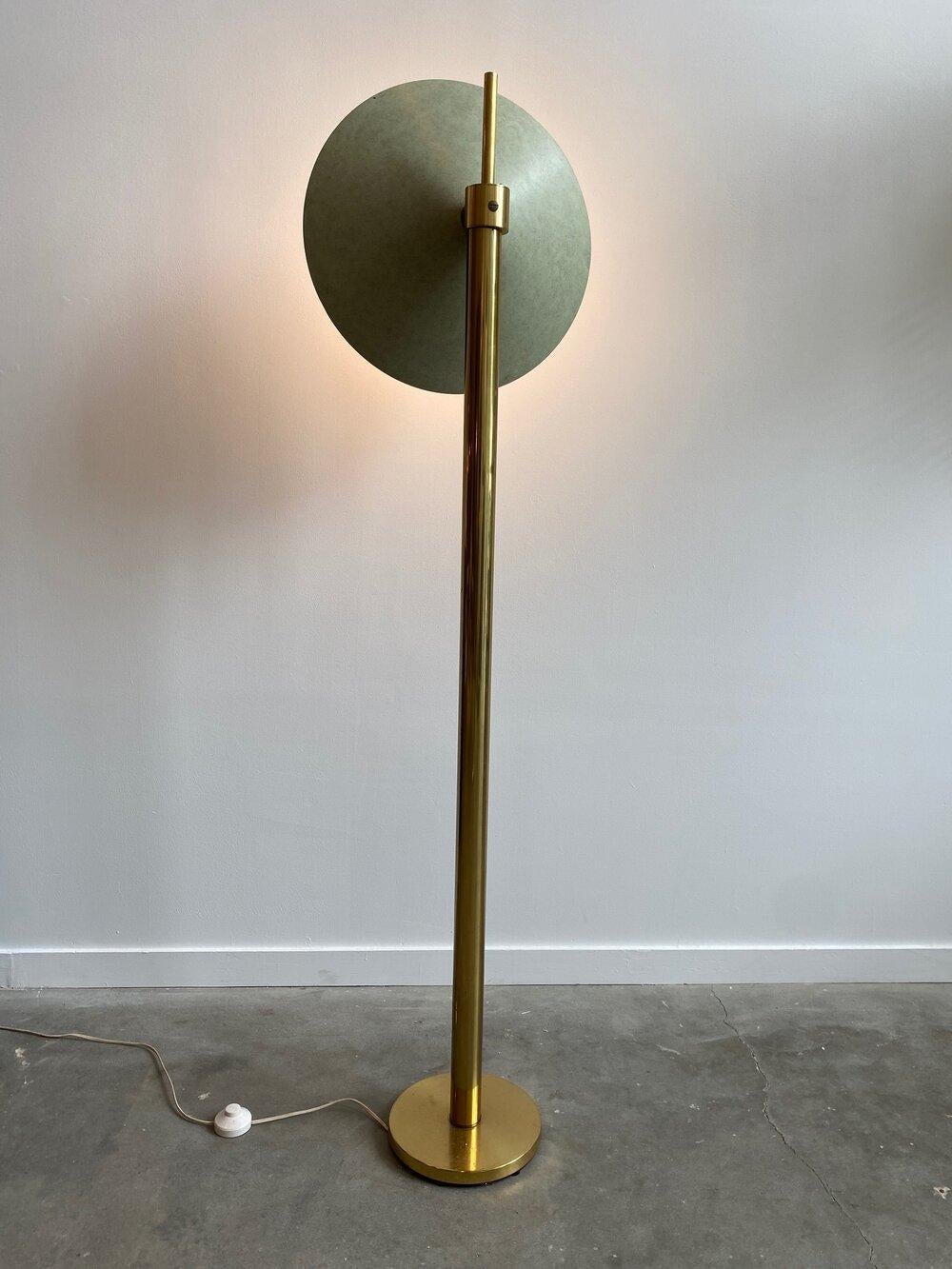 Unknown Postmodern Brass Globe Floor Lamp